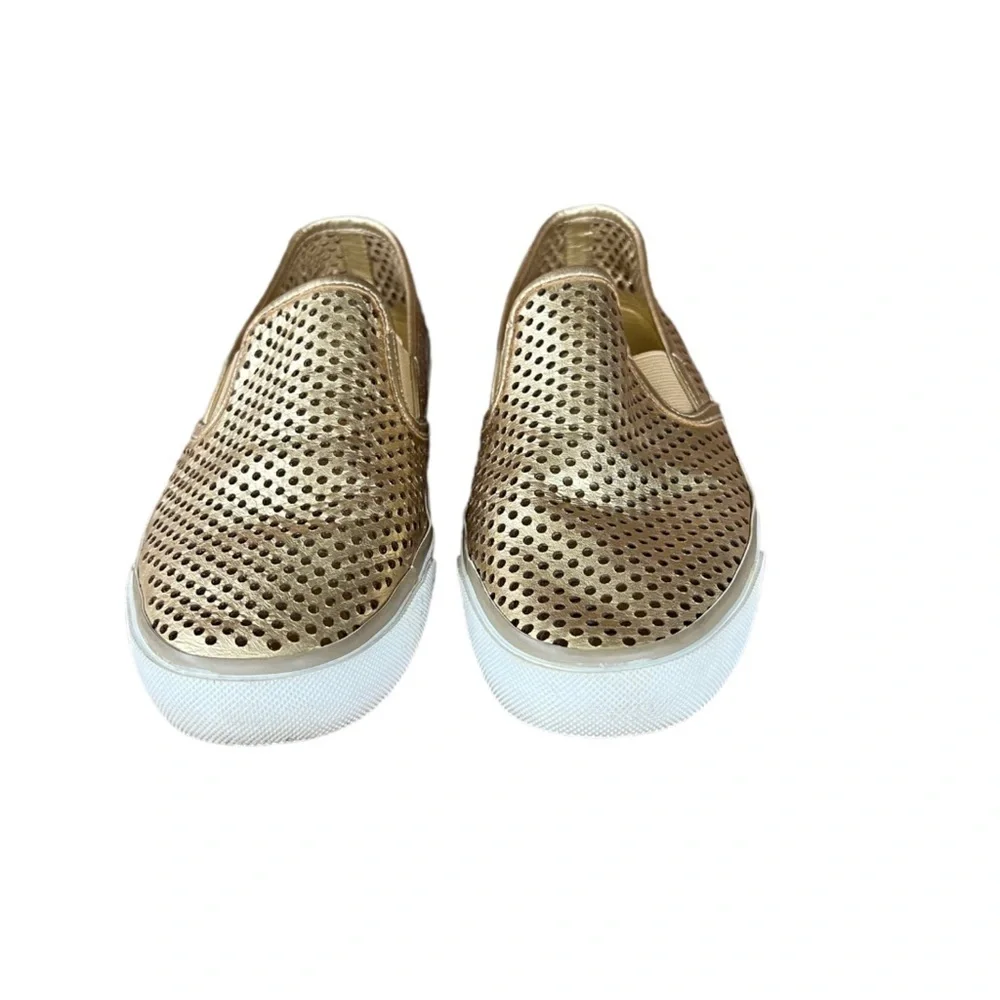 Tory Burch Jesse Metallic Gold Slip On Women’s Sneakers Size 6.5